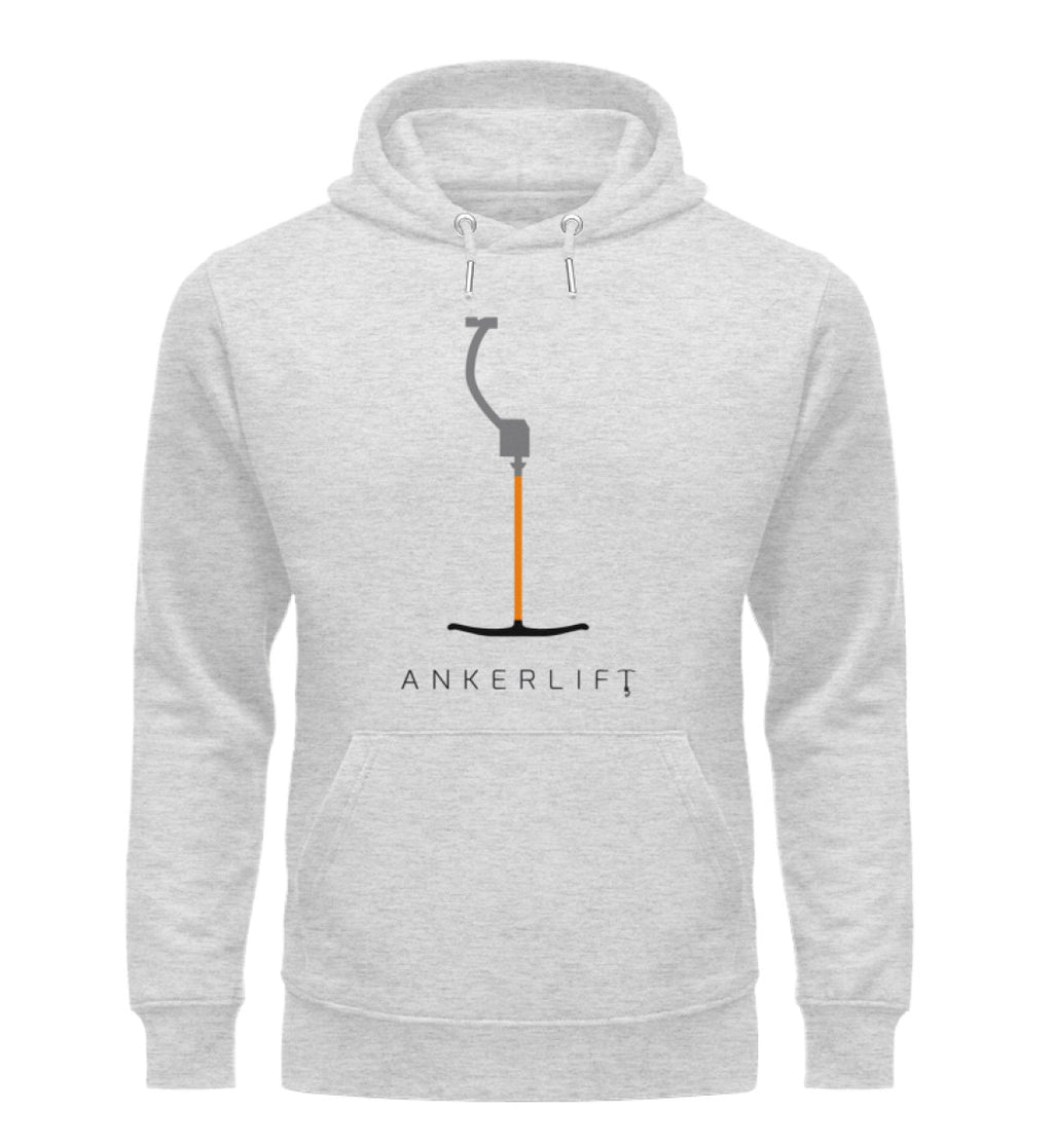 "ANKERLIFT" Unisex Organic Hoodie in Farbe Heather Grey-ANKERLIFT