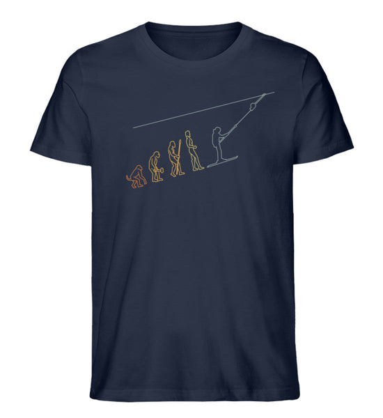 "Skivolution" Herren Organic Shirt in der Farbe French Navy von ANKERLIFT