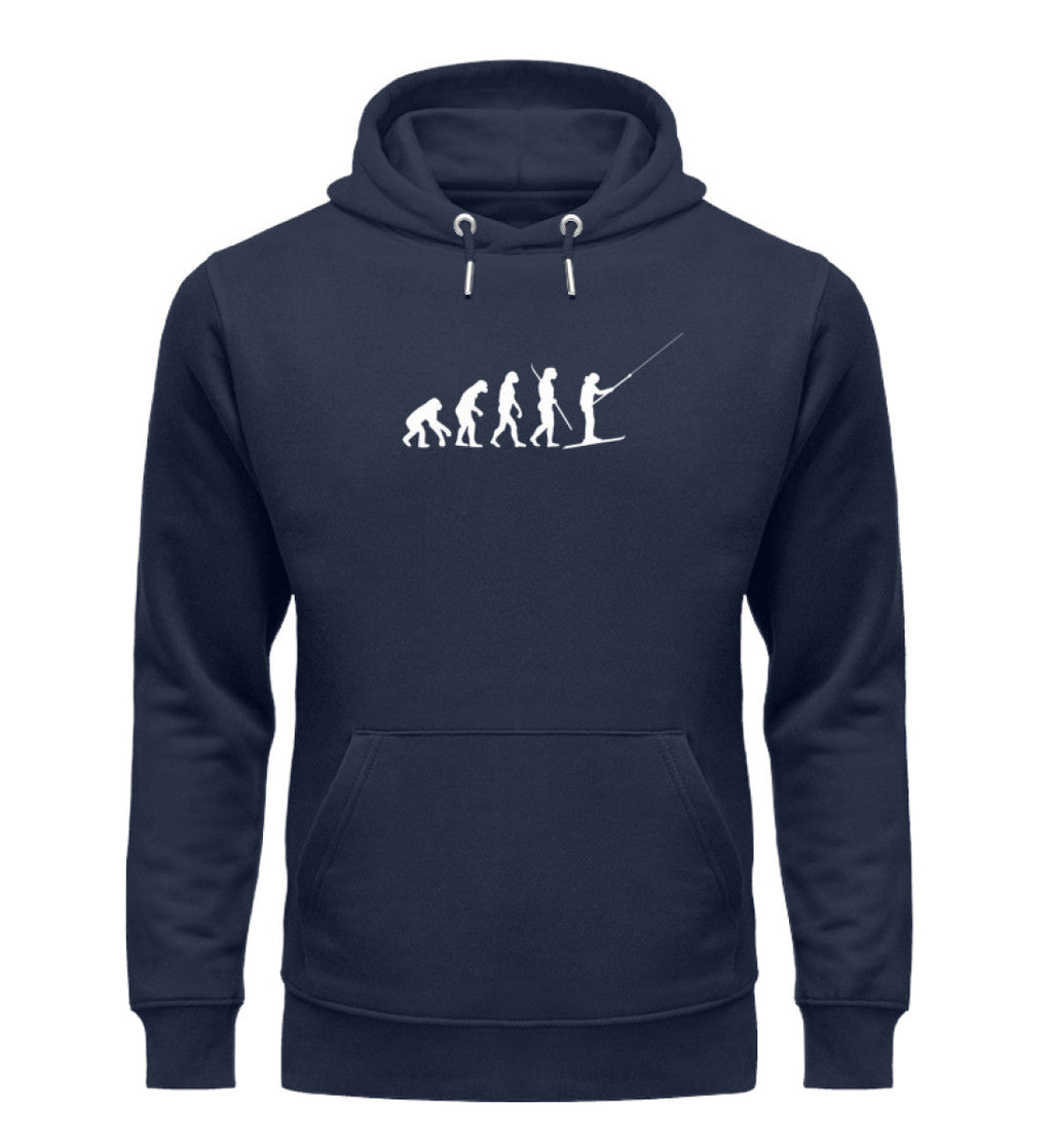 "Evolution" Unisex Organic Hoodie in Farbe French Navy-ANKERLIFT