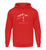 "Bergspitzen" Unisex Hoodie in der Farbe Fire Red von ANKERLIFT für Wintersportler