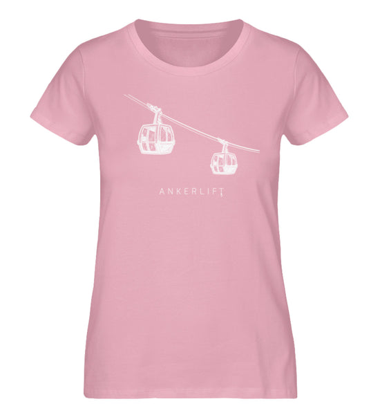"Gondelglück" Damen Organic Shirt in der Farbe Cotton Pink - ANKERLIFT