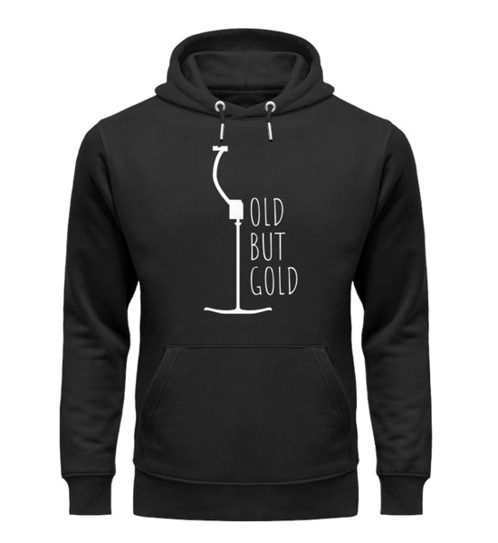 "Old but Gold" Unisex Organic Hoodie in Farbe Black-ANKERLIFT