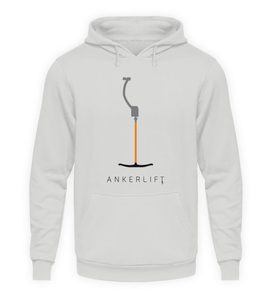 "ANKERLIFT" Unisex Hoodie in der Farbe Sport Grey von ANKERLIFT für Wintersportler