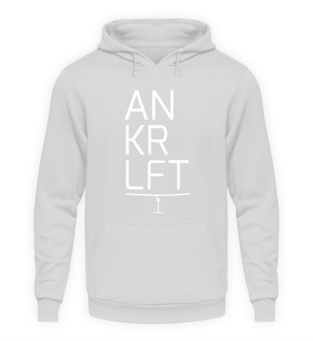 "ANKRLFT" Unisex Hoodie in der Farbe Sport Grey von ANKERLIFT für Wintersportler