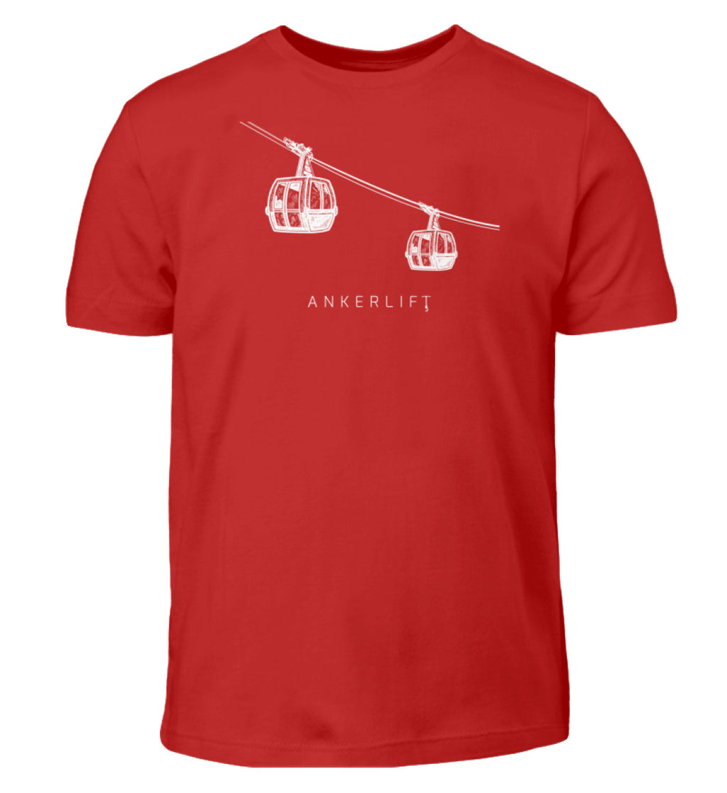 "Gondelglück" Kinder T-Shirt in der Farbe Red von ANKERLIFT