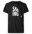 "Skiing" Herren RollUp Shirt in der Farbe Black auf weißem Hintergrung von ANKERLIFT