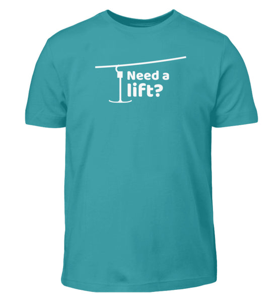 "Need a lift?" Kinder T-Shirt in der Farbe Swimming Pool von ANKERLIFT