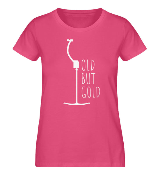 "Old but Gold" Damen Organic Shirt in der Farbe Pink Punch - ANKERLIFT