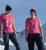 "Back to Ski Roots" Damen Organic Shirt in der Farbe Pink Punch - ANKERLIFT
