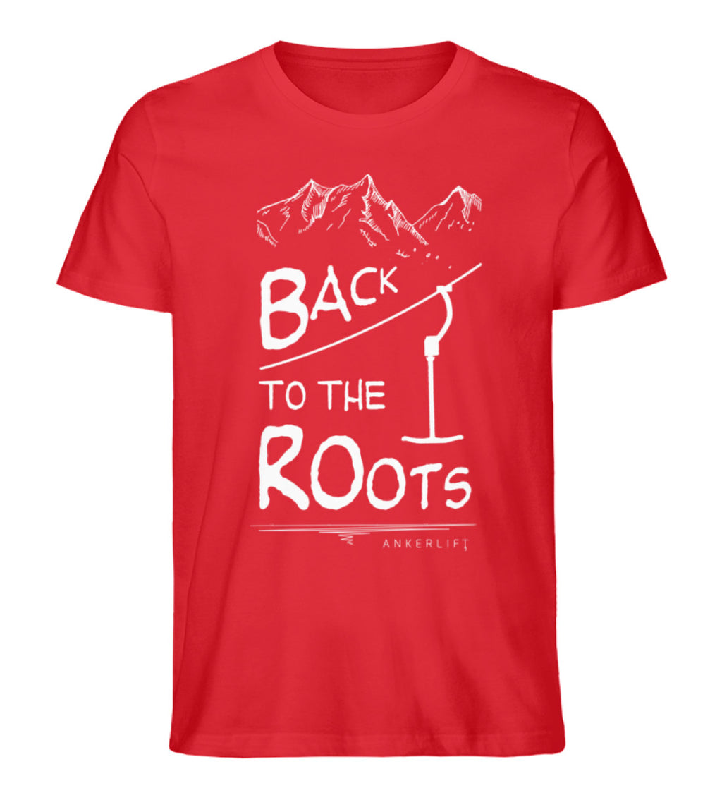 "Back to Roots" Herren Organic Shirt in der Farbe Red von ANKERLIFT