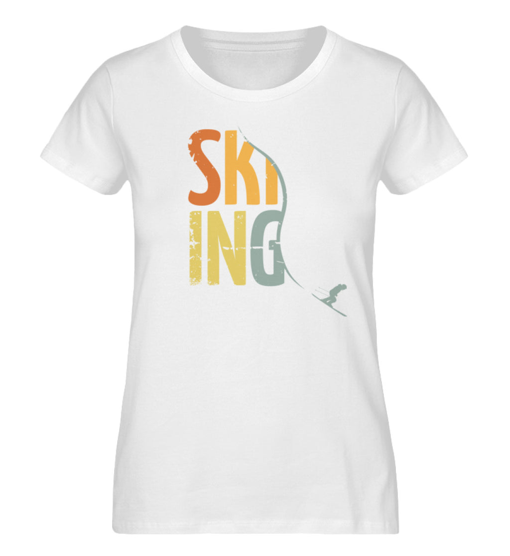 "Carving" Damen Organic Shirt in der Farbe White - ANKERLIFT