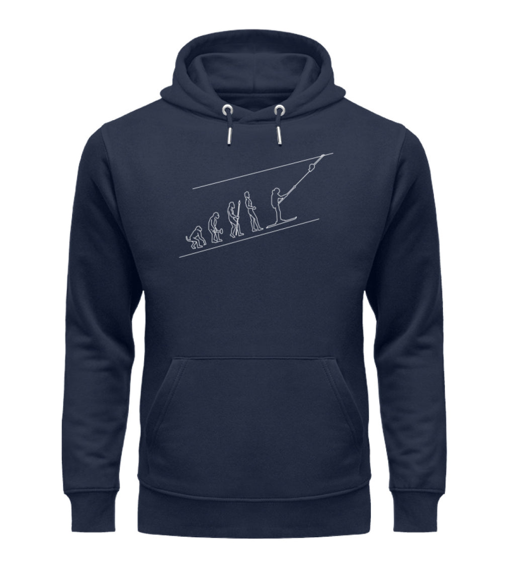 "Lift-Evolution" Unisex Organic Hoodie in Farbe French Navy-ANKERLIFT