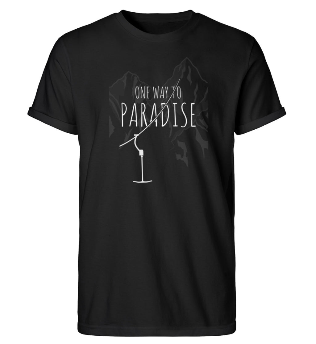 "One Way" Herren RollUp Shirt in der Farbe Black auf weißem Hintergrung von ANKERLIFT