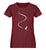 "Tiefschnee" Damen Organic Shirt in der Farbe Burgundy - ANKERLIFT