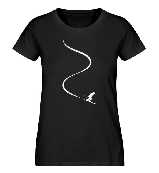 "Tiefschnee" Damen Organic Shirt in der Farbe Black - ANKERLIFT