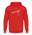 "Paradise" Unisex Hoodie in der Farbe Fire Red von ANKERLIFT für Wintersportler