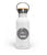 Weiße "Sessellift" Edelstahl Trinkflasche mit Bambusdeckel von ANKERLIFT