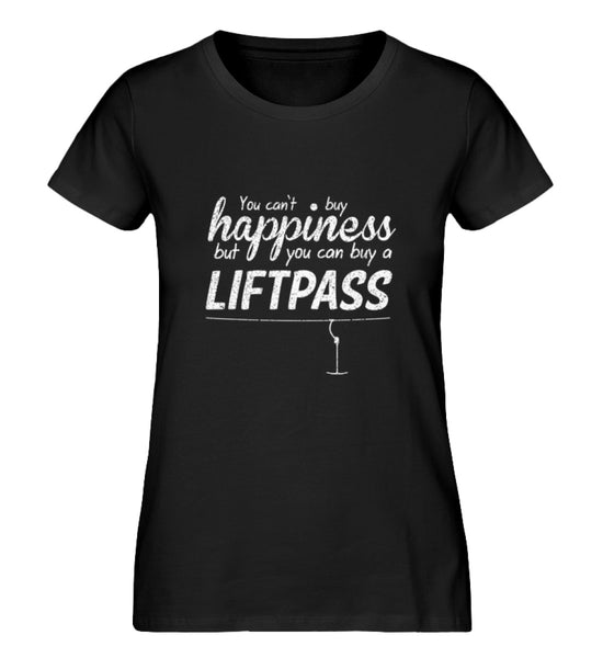 "Liftpass" Damen Organic Shirt in der Farbe Black - ANKERLIFT