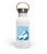 Weiße "Retrolift" Edelstahl Trinkflasche mit Bambusdeckel von ANKERLIFT