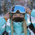 ANKERLIFT_Multifunktionstuch am Model im verschneiten Skigebiet