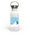 Weiße "Bergspitze" Edelstahl Trinkflasche mit Bambusdeckel von ANKERLIFT