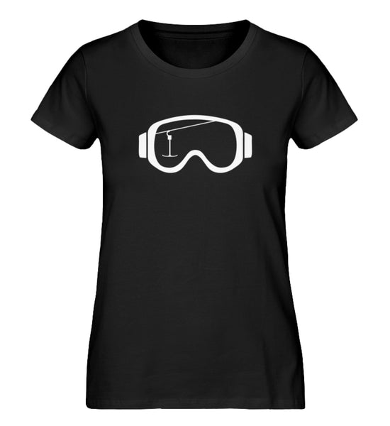 "Skibrille" Damen Organic Shirt in der Farbe Black - ANKERLIFT