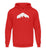 "Panorama" Unisex Hoodie in der Farbe Fire Red von ANKERLIFT für Wintersportler