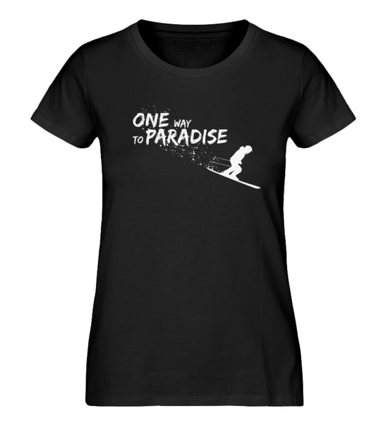 "Winterparadies" Damen Organic Shirt in der Farbe Black - ANKERLIFT