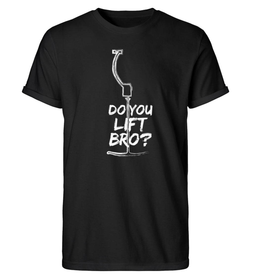 "Lift Bro" Herren RollUp Shirt in der Farbe Black auf weißem Hintergrung von ANKERLIFT