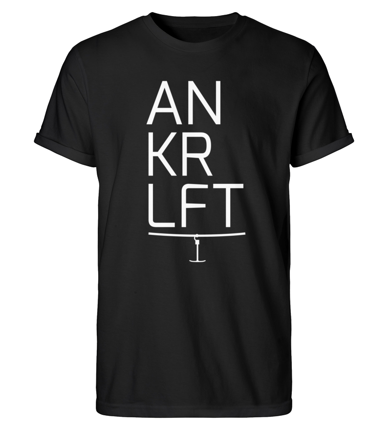 "ANKRLFT" Herren RollUp Shirt in der Farbe Black auf weißem Hintergrung von ANKERLIFT
