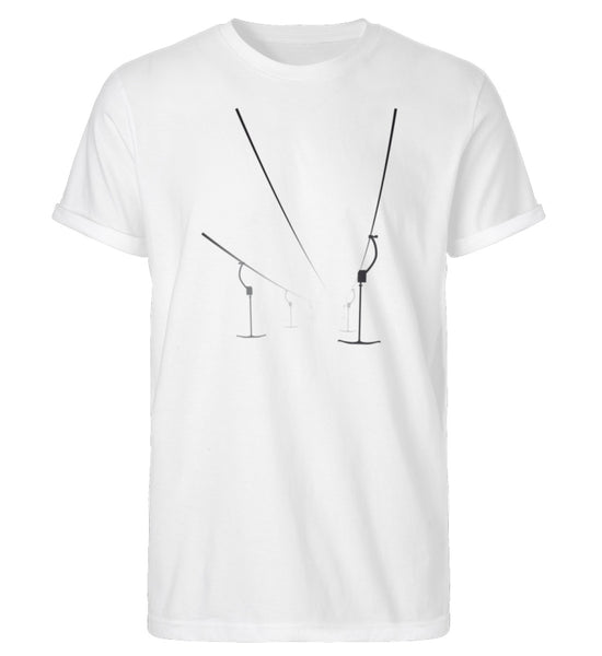 "Nebel" Herren RollUp Shirt in der Farbe White auf weißem Hintergrung von ANKERLIFT