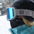 Neckwarmer Seitenansicht am Model im verschneiten Skigebiet