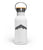Weiße "Bergliebe" Edelstahl Trinkflasche mit Bambusdeckel von ANKERLIFT