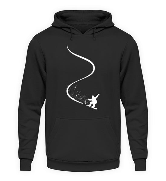 "Boarderline" Unisex Hoodie in der Farbe Jet Black von ANKERLIFT für Wintersportler