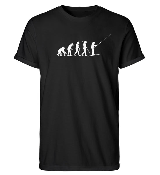 "Evolution" Herren RollUp Shirt in der Farbe Black auf weißem Hintergrung von ANKERLIFT