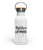 Weiße "Liftpass" Edelstahl Trinkflasche mit Bambusdeckel von ANKERLIFT