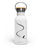 Weiße "Powderturn" Edelstahl Trinkflasche mit Bambusdeckel von ANKERLIFT