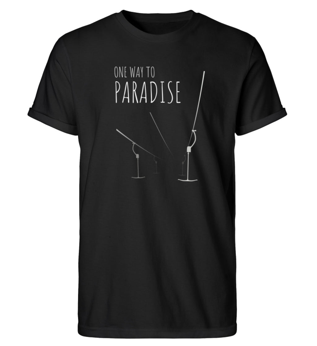 "Silhouette" Herren RollUp Shirt in der Farbe Black auf weißem Hintergrung von ANKERLIFT