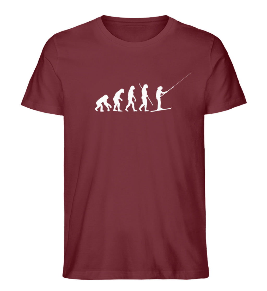 "Evolution" Herren Organic Shirt in der Farbe Burgundy von ANKERLIFT