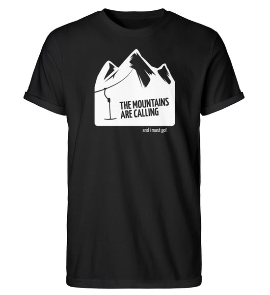 "I must go" Herren RollUp Shirt in der Farbe Black auf weißem Hintergrung von ANKERLIFT