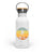 Weiße "Retroboarder" Edelstahl Trinkflasche mit Bambusdeckel von ANKERLIFT