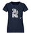"Skiing" Damen Organic Shirt in der Farbe French Navy - ANKERLIFT
