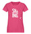 "Skiing" Damen Organic Shirt in der Farbe Pink Punch - ANKERLIFT