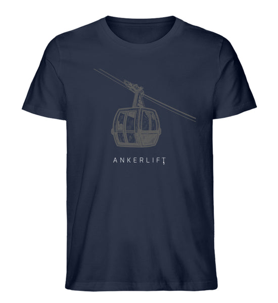 "Gondelbahn" Herren Organic Shirt in der Farbe French Navy von ANKERLIFT