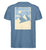 "Bluebird" Herren Backprint Shirt von ANKERLIFT© in der Farbe Mid Heather Blue für Skifahrer und Wintersportler.