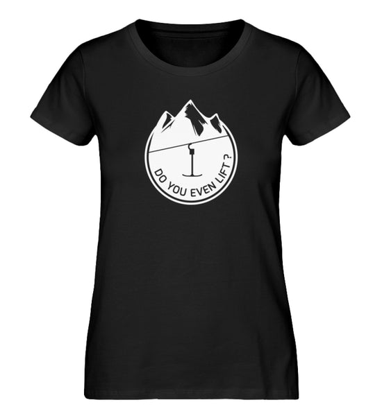 "Do you lift?" Damen Organic Shirt in der Farbe Black - ANKERLIFT