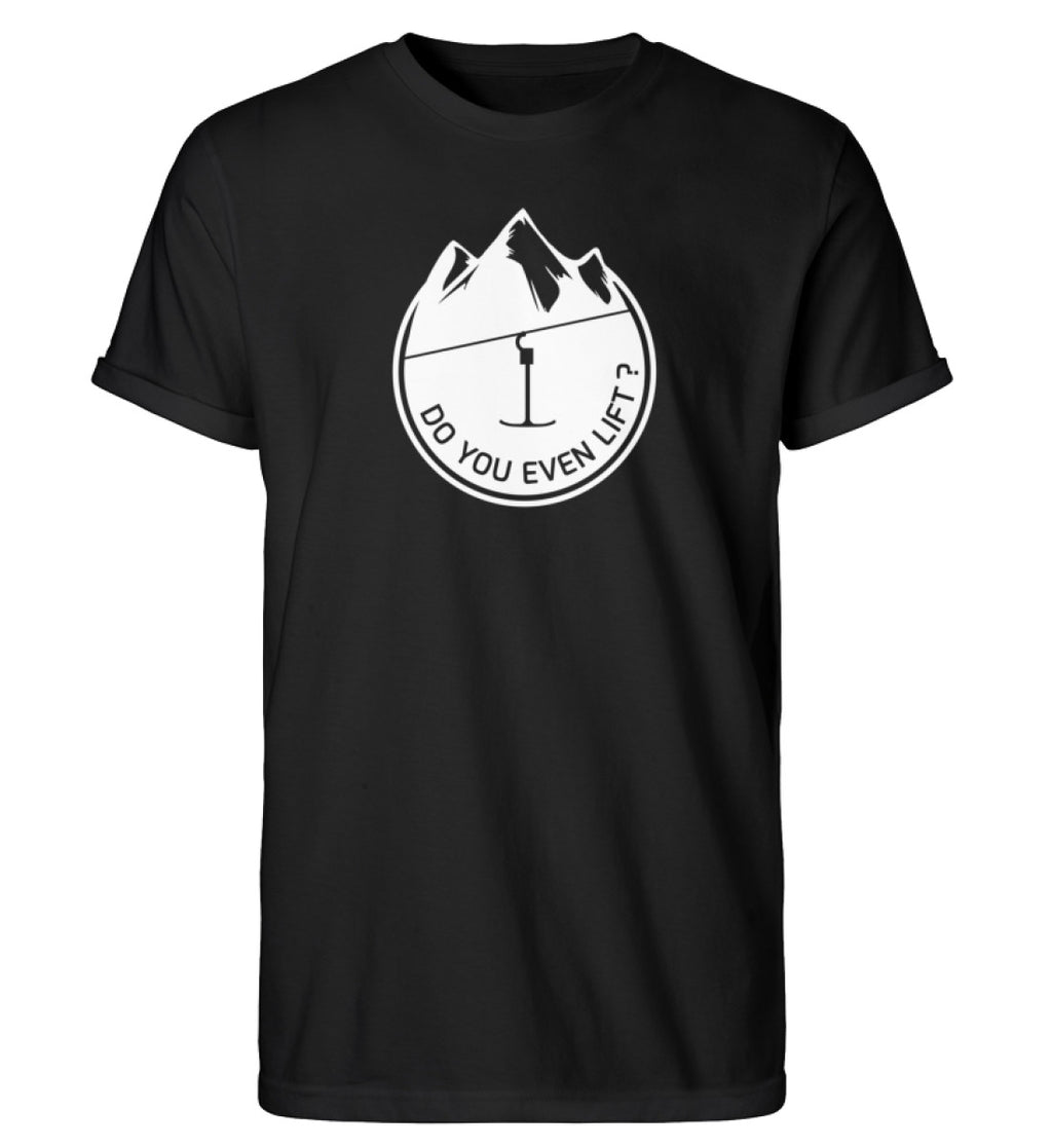 "Do you lift?" Herren RollUp Shirt in der Farbe Black auf weißem Hintergrung von ANKERLIFT