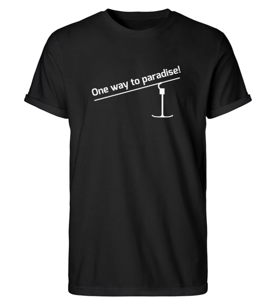 "Paradise" Herren RollUp Shirt in der Farbe Black auf weißem Hintergrung von ANKERLIFT