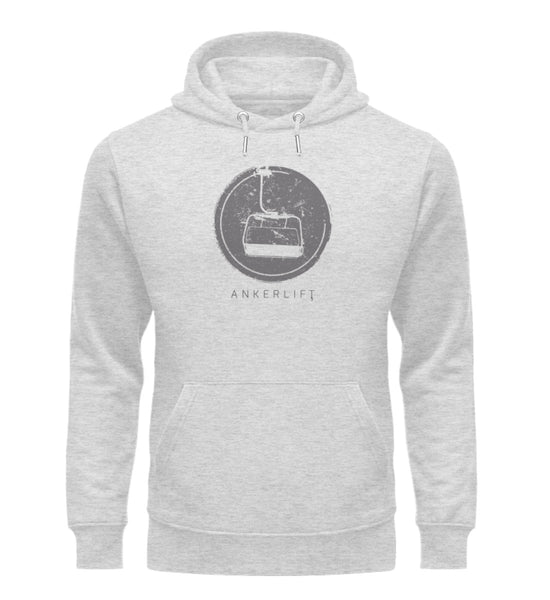 "4 in a Row" - Unisex Organic Hoodie in Farbe Heather Grey-ANKERLIFT