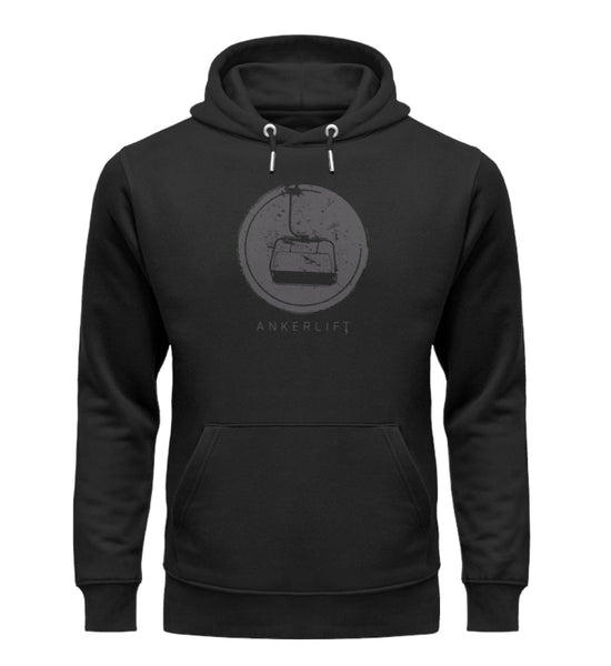 "4 in a Row" - Unisex Organic Hoodie in Farbe Black-ANKERLIFT